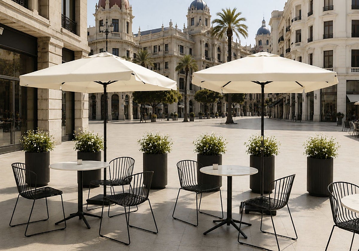 Así serán las terrazas en la nueva plaza del Ayuntamien…